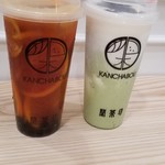 閑茶坊 - スペシャルフルーツ＋タピオカトッピング、抹茶スムージー