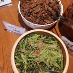 旬菜・旬魚 なかむら - 浅利佃煮、小松菜ごま和え