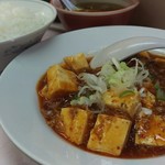 岐阜屋 - 麻婆豆腐５７０円とライス並２００円です。