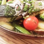 ラ ペッシュ - 「サワラ　アサリ　お野菜のオーブン焼き」のアップ