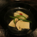 奈良 而今 - 29年9月　炭火焼鱧と松茸の椀