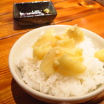 麺匠 八雲 - 北の白ごはん250円