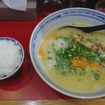 Saryou Menya Kazuhiro - 白湯ラーメン+ご飯