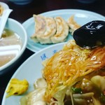 珉亭 - 上海焼きそば￥９００＆ライス大￥２５０＆餃子￥５００