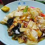 珉亭 - 上海焼きそば￥９００＆ライス大￥２５０＆餃子￥５００