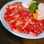 七輪 - 焼肉盛り合わせ