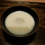 御料理 光安 - そばがき椀白味噌仕立て