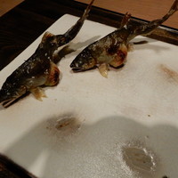 御料理 光安 - 安曇川の子持ち鮎塩焼き