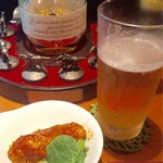 ハヤマ14 - お通し（チキンのトマト煮）