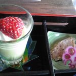 藍住茶房 - 甘鯛の桜葉柚庵焼き＆抹茶プリン