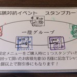 つけ麺一燈 - 「牛を使った限定ラーメン」スタンプカード1枚目