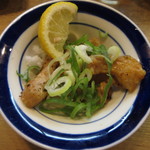 立ち呑みのさのや - 上ミノ炙り塩 350円　(2017.9)