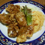 山庄 - 鶏肉の天ぷら定食￥700