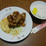 山庄 - 鶏肉の天ぷら定食￥700