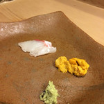 うを徳 - 明石鯛と利尻雲丹