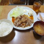 大島コーヒー店 - 豚肉のしょうが焼き定食