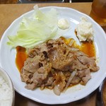 大島コーヒー店 - 豚肉のしょうが焼き定食(アップ)