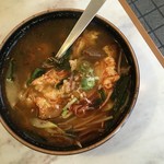 明月苑 - テグタンスープ並、大盛りや辛さ調整もしてくださいます。