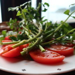 レストラン シードレスバー - トマトとクレソンのサラダアップ