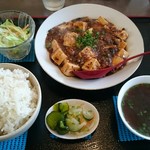 檜食堂 - 麻婆豆腐定食 850円
            ご飯大盛 100円