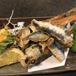 いわし舟 - 刺身の骨は唐揚げにできます。