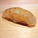 祇園 鮨 忠保 - 1.平目4日熟成(2017.9月昼コース)