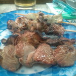 八起 - 手前からタン・レバー・ナンコツ・コブクロ