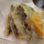 旬魚菜 しら川 - 金アジの天ぷら　身がフワフワです