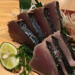 日本酒の魚枡 - かつおたたき