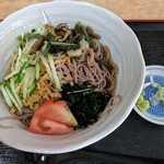 よしのや - 【2017/9】冷やし山菜そば