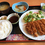 一福 - 三元豚ロースカツ定食＝１０５０円 税別