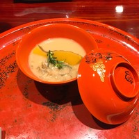 草喰 なかひがし - ③鹿々谷かぼちゃ・ミョウガ・すべりひゆ・ミョウガ・ネギの白味噌汁