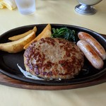 ステーキのあさくま - ハンバーグ&ソーセージ810円
