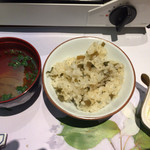 奥山田温泉 伊奈里館 - 高菜ごはん