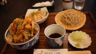 手打そば 一の梅 - かき揚げ丼セット 1080円