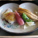 末木 - お寿司（茗荷、アナゴ、鯛）