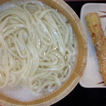 丸亀製麺 - 釜揚げ(大・）ちくわ天・かしわ天