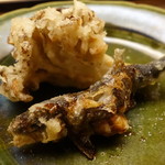 木山 - 子持ち鮎の天ぷら