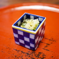 草喰 なかひがし - ミズ、和栗、モロヘイヤ、豆腐クルトン