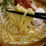 らぁ麺 武者気 マツノ - ツルリ、モチモチ食感の太麺