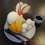 甘味処 日和 - クリームあんみつ@600