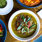 “Long Rain” Green Curry with Shrimp