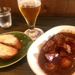 Sansaki Saka Kafe - ランチ　ビーフシチュー（パン付）￥850