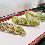 てんぷら 近藤 - グリーンアスパラガス