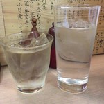 板 石山光一 - 米焼酎「大石」（ロック） + 水