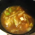 くろぎ - 春キャベツの御味噌汁