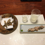 鰻はし本 - 骨せんべいとくりから焼き