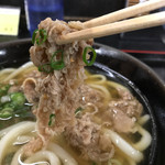 人力うどん - 細切れの牛肉