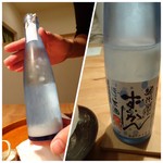 東 - ◆日本酒スパークリング（1050円） 開栓すると下から「濁り」が出てきます。