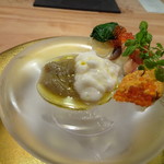 東 - ◆貝類と焼きナスのパスタ 美しい・・ 全て混ぜていただきます。